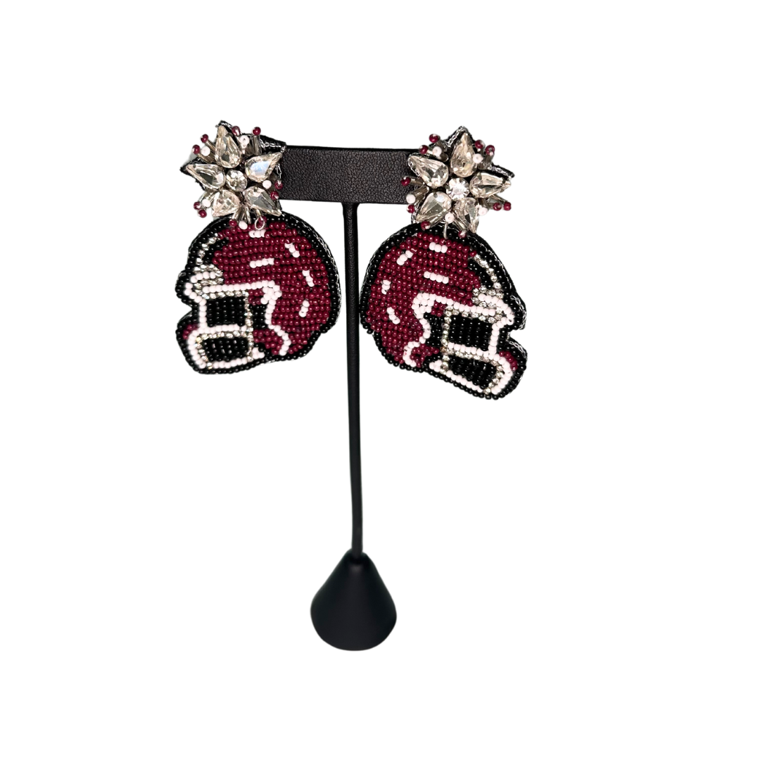 Beaded Helmet Earrings