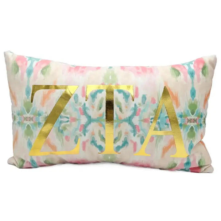 Gold Foil Kaleidoscope Sorority Pillow