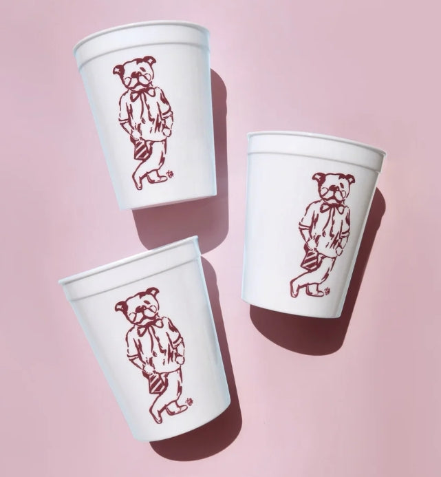 Bulldog with Cowbell Cup (Set of 6)