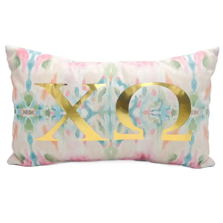 Gold Foil Kaleidoscope Sorority Pillow