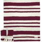 Maroon and White State Script Knit Blanket