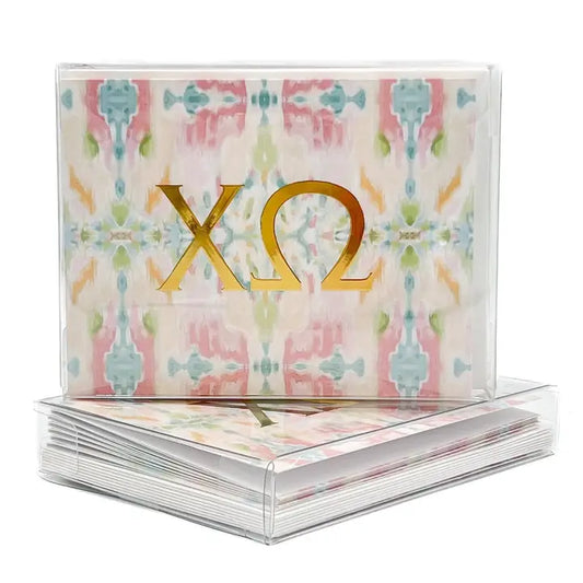 Gold Foil Kaleidoscope Sorority Notecards