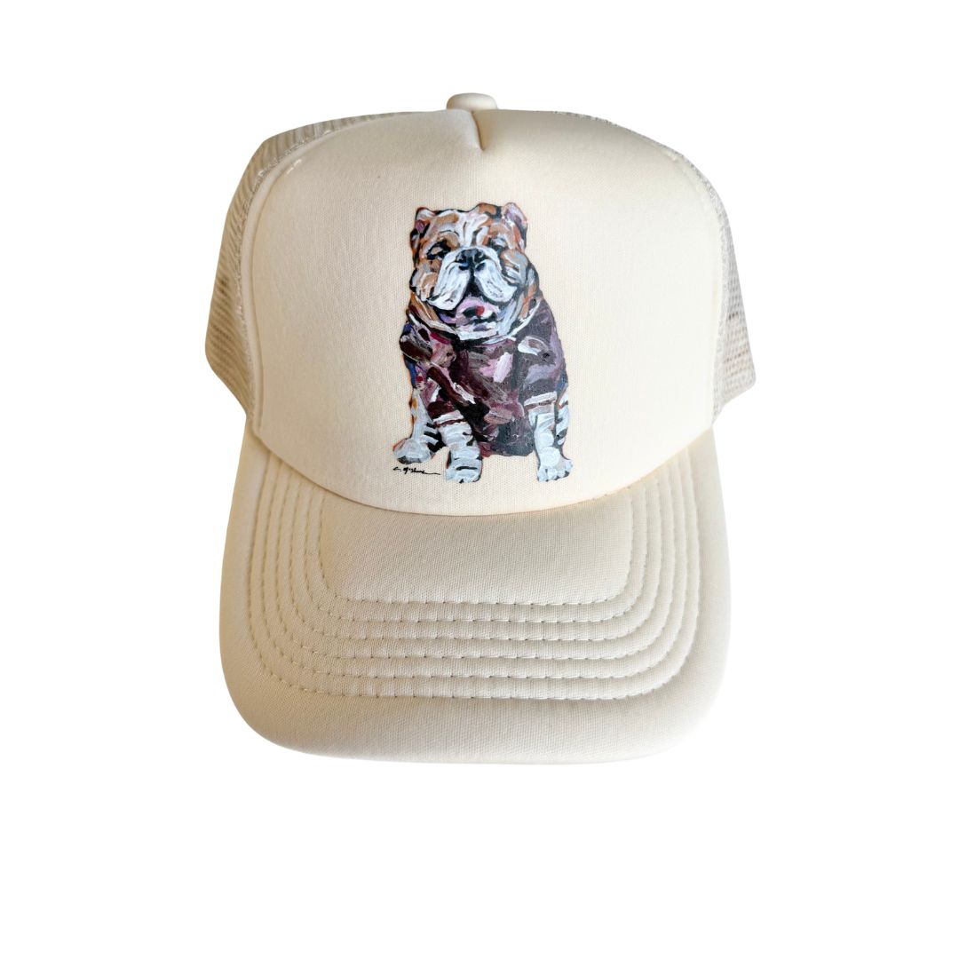 Maroon Bulldog Trucker Hat