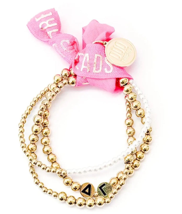 Gold Sorority Bracelet Stack