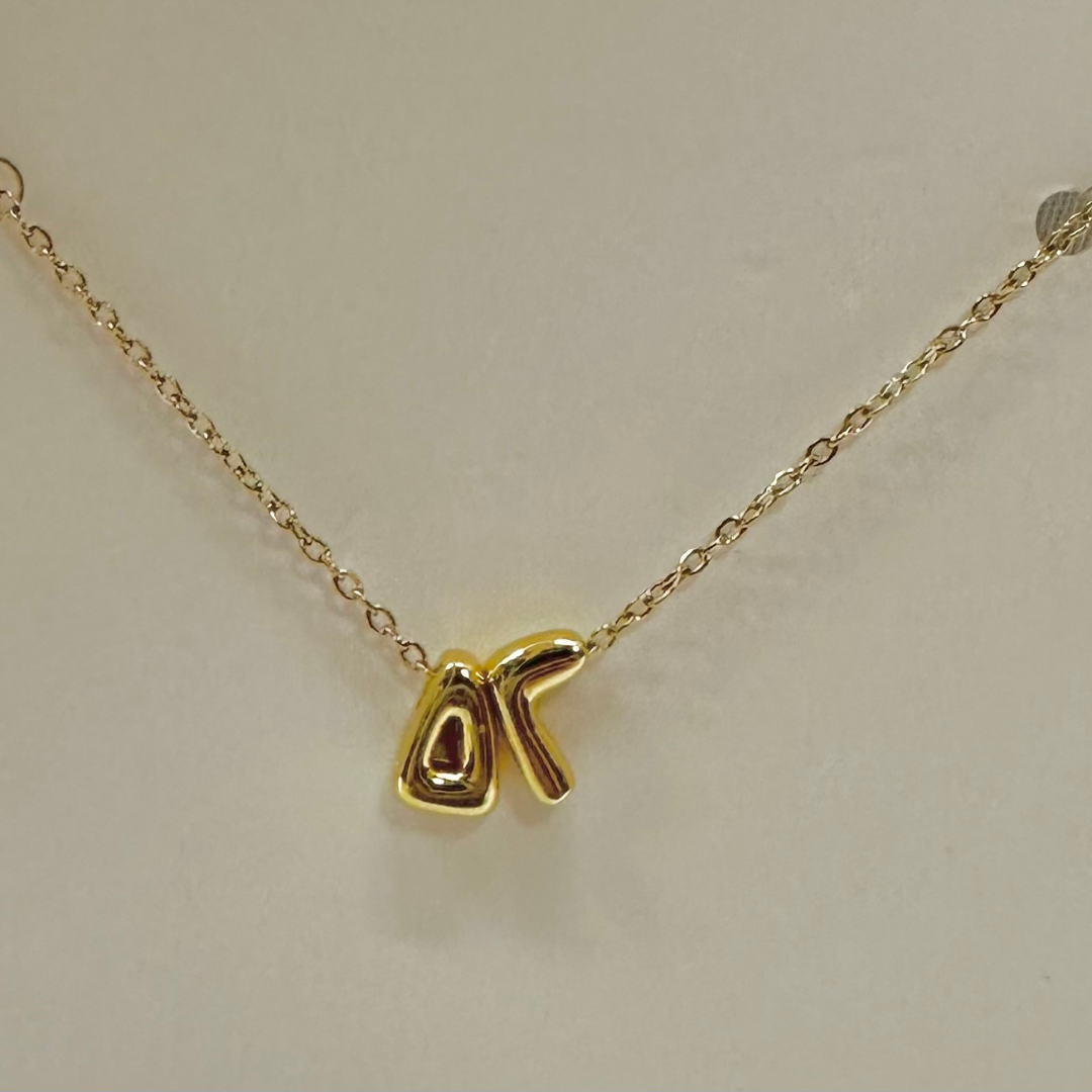 Sorority Bubble Letter Necklace