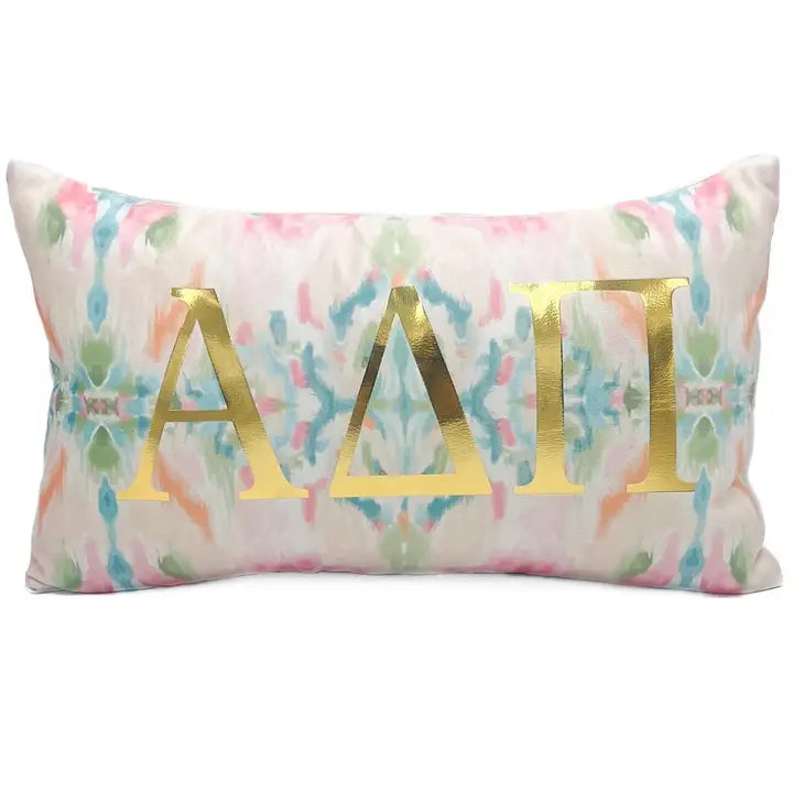 Gold Foil Kaleidoscope Sorority Pillow