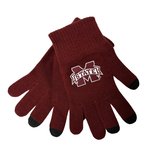 M Banner Knit Texting Gloves