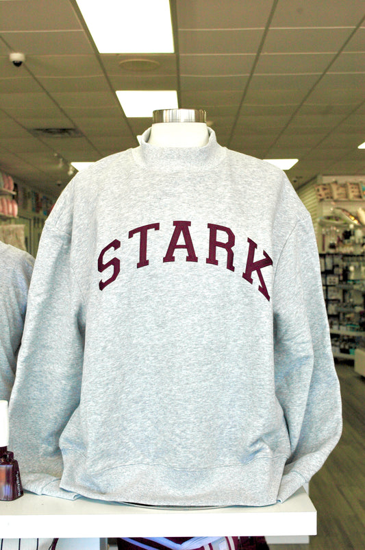 Gray Stark Mock Neck Sweatshirt