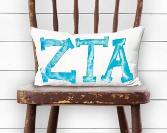 Watercolor Sorority Lumbar Pillows