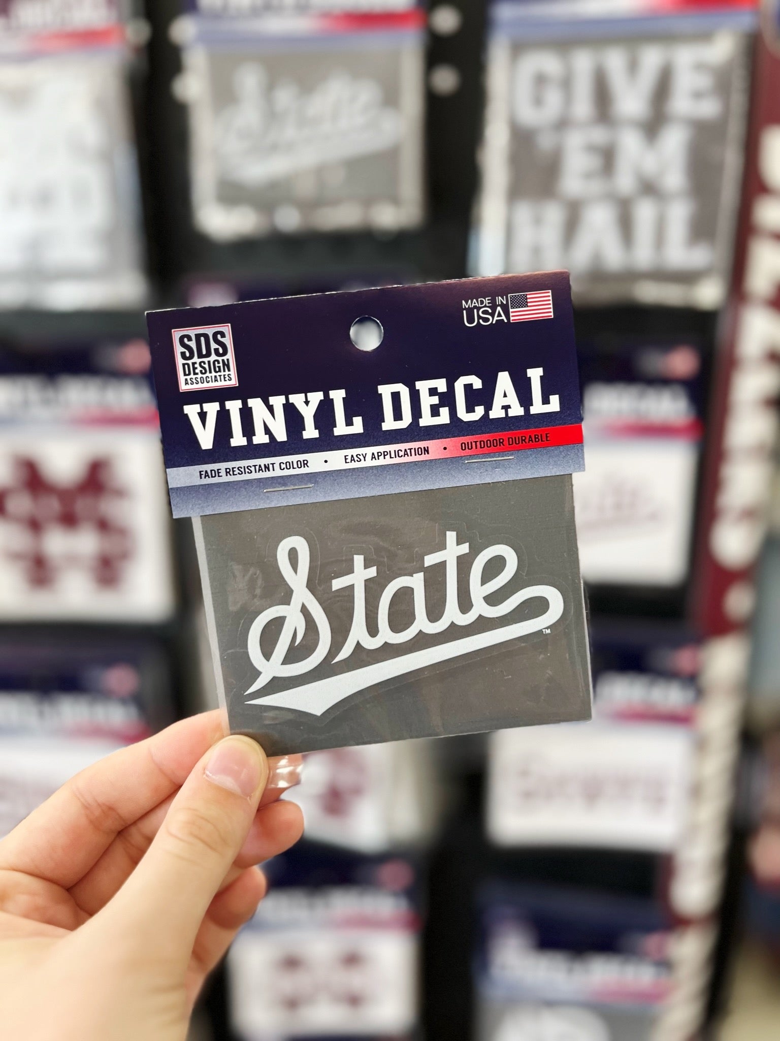 White State Script Decal – University Screenprint Inc