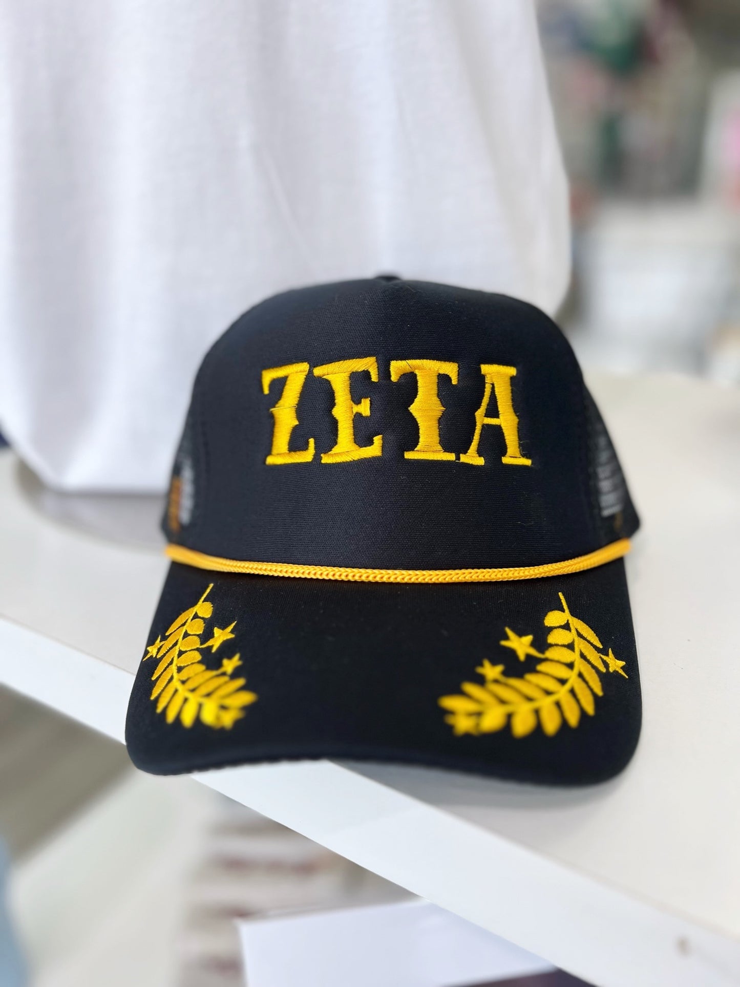 Sorority Gold Leaf Trucker Hats