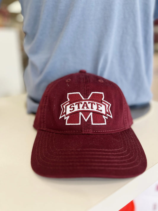 Youth Maroon M Banner Hat
