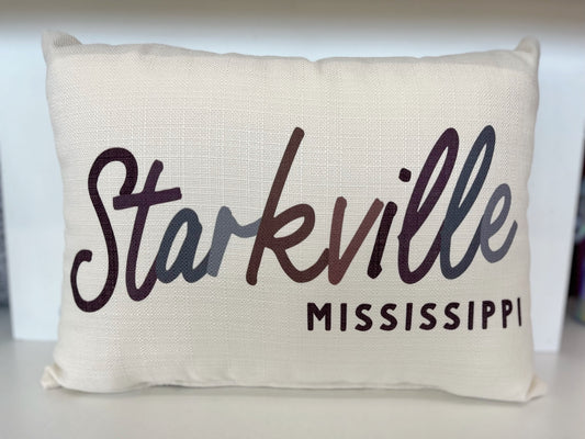 Starkville Maroon Tones Pillow