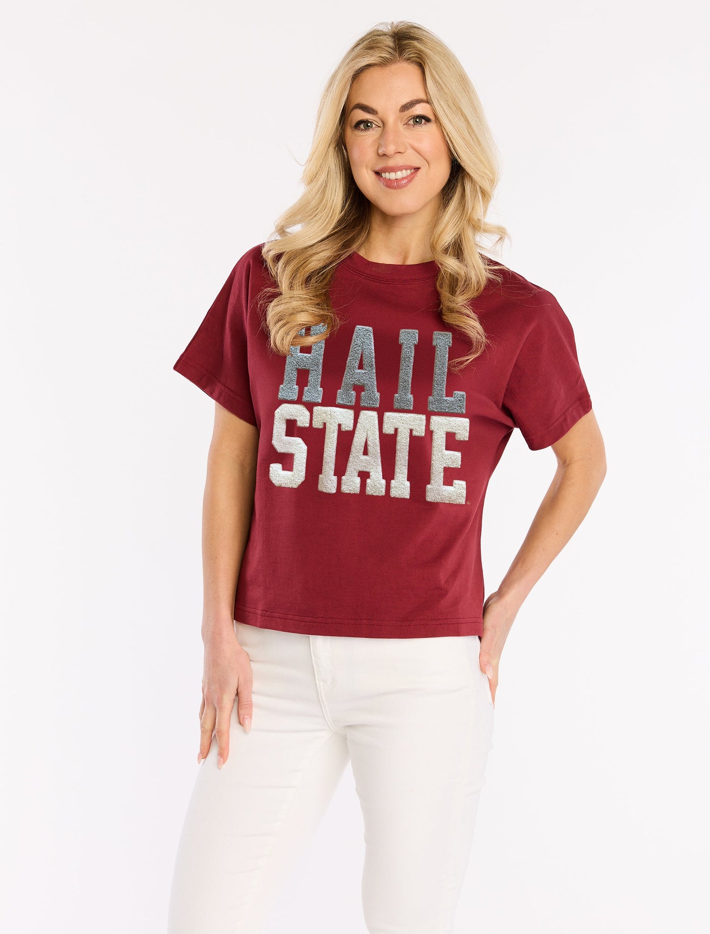 Hail State Chenille Embroidered Tee