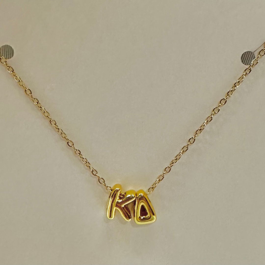 Sorority Bubble Letter Necklace