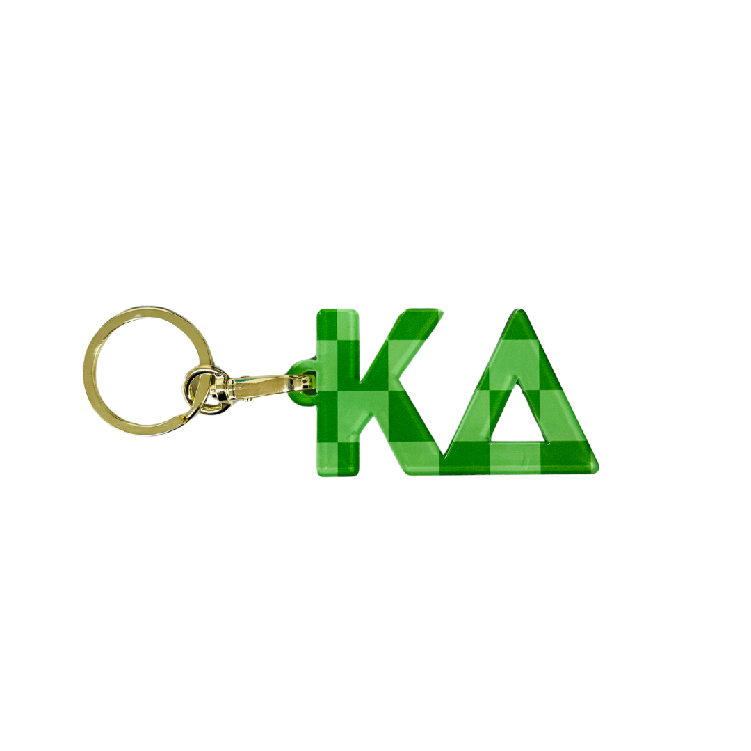 Sorority Acrylic Checkered Keychain