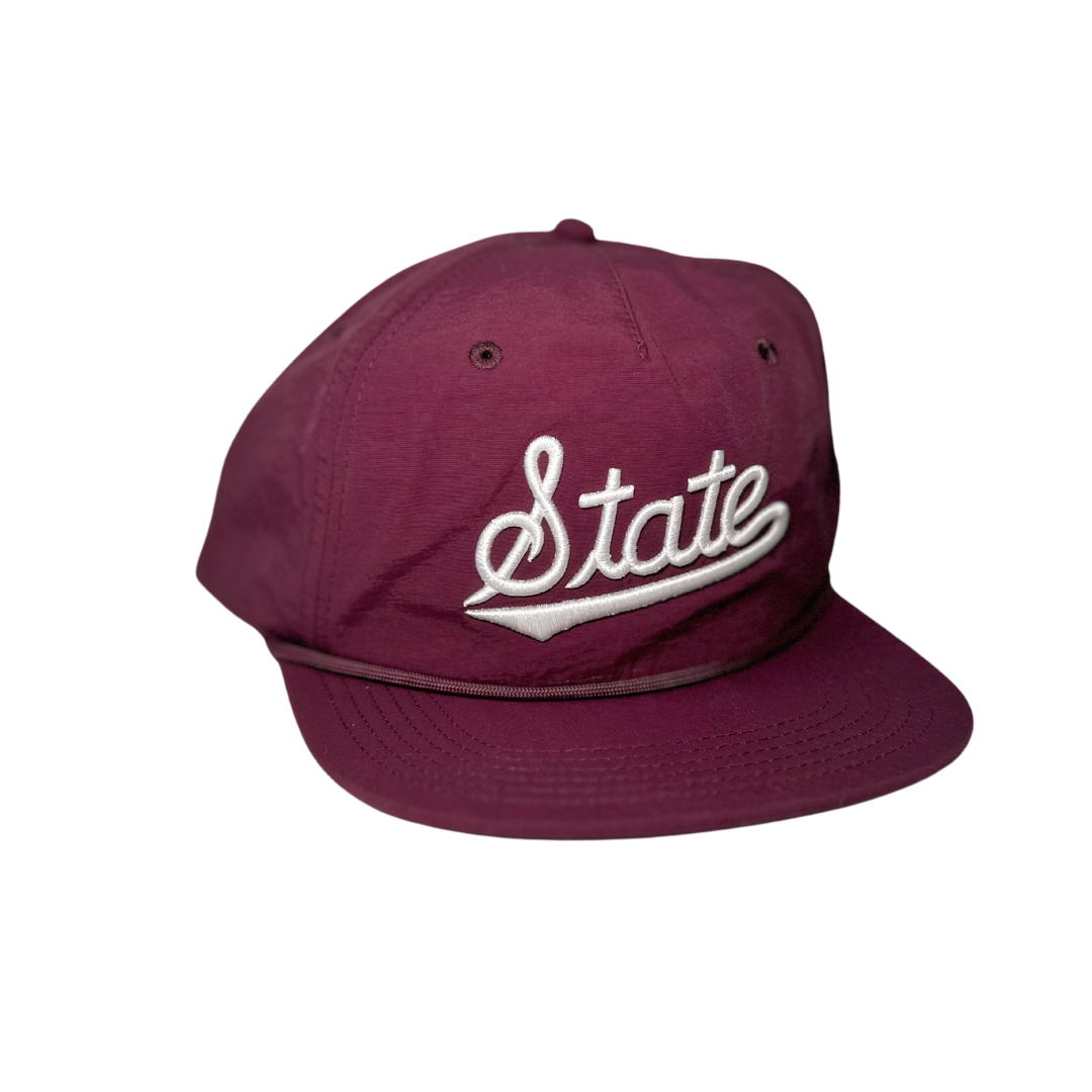 State Script Linen Hat