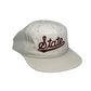 State Script Linen Hat