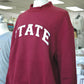 Maroon State Mock Neck Sweatshirt