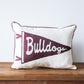 "Bulldogs" Pennant Flag Pillow