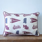 MSU Mini Pennant Flags Pattern Pillow