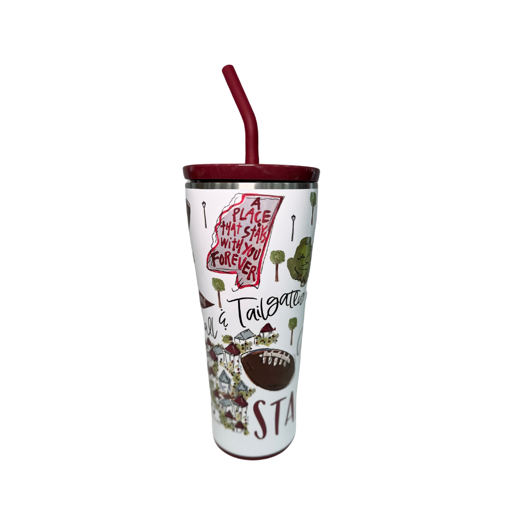 Saturdays in Starkville 32 oz. Straw Tumbler