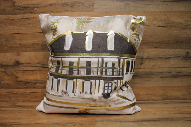 Sorority Gold Foil House Pillow