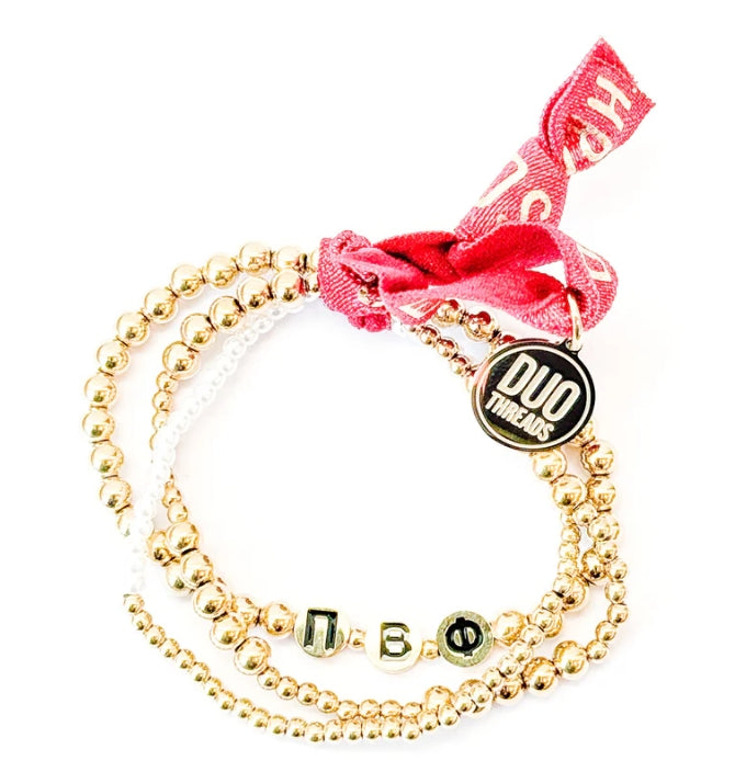Gold Sorority Bracelet Stack