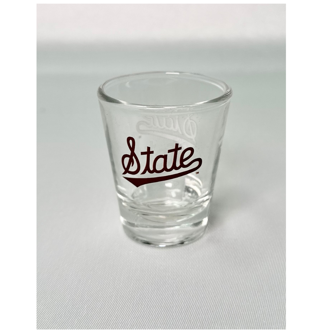 State Script Shot Glass – University Screenprint Inc