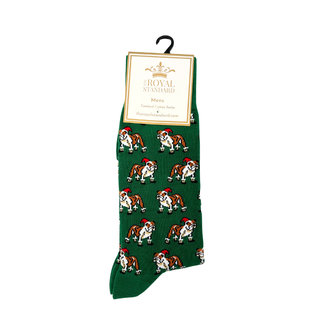 St. Nick Bulldog Socks