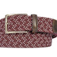 Maroon and Grey Braided Stretch Belt