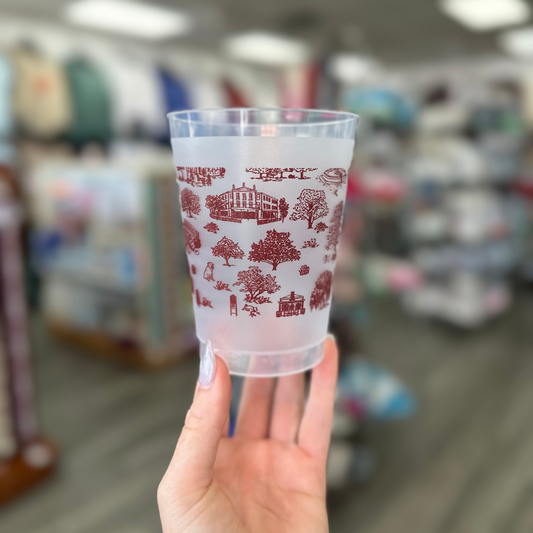 MSU Toile 16oz Frosted Cups