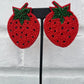 Beaded Strawberry Earrings