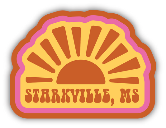 Starkville Retro Sunset Decal