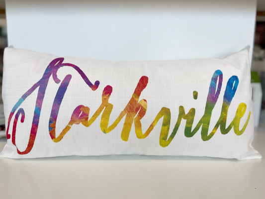 Starkville Watercolor Lumbar Pillow