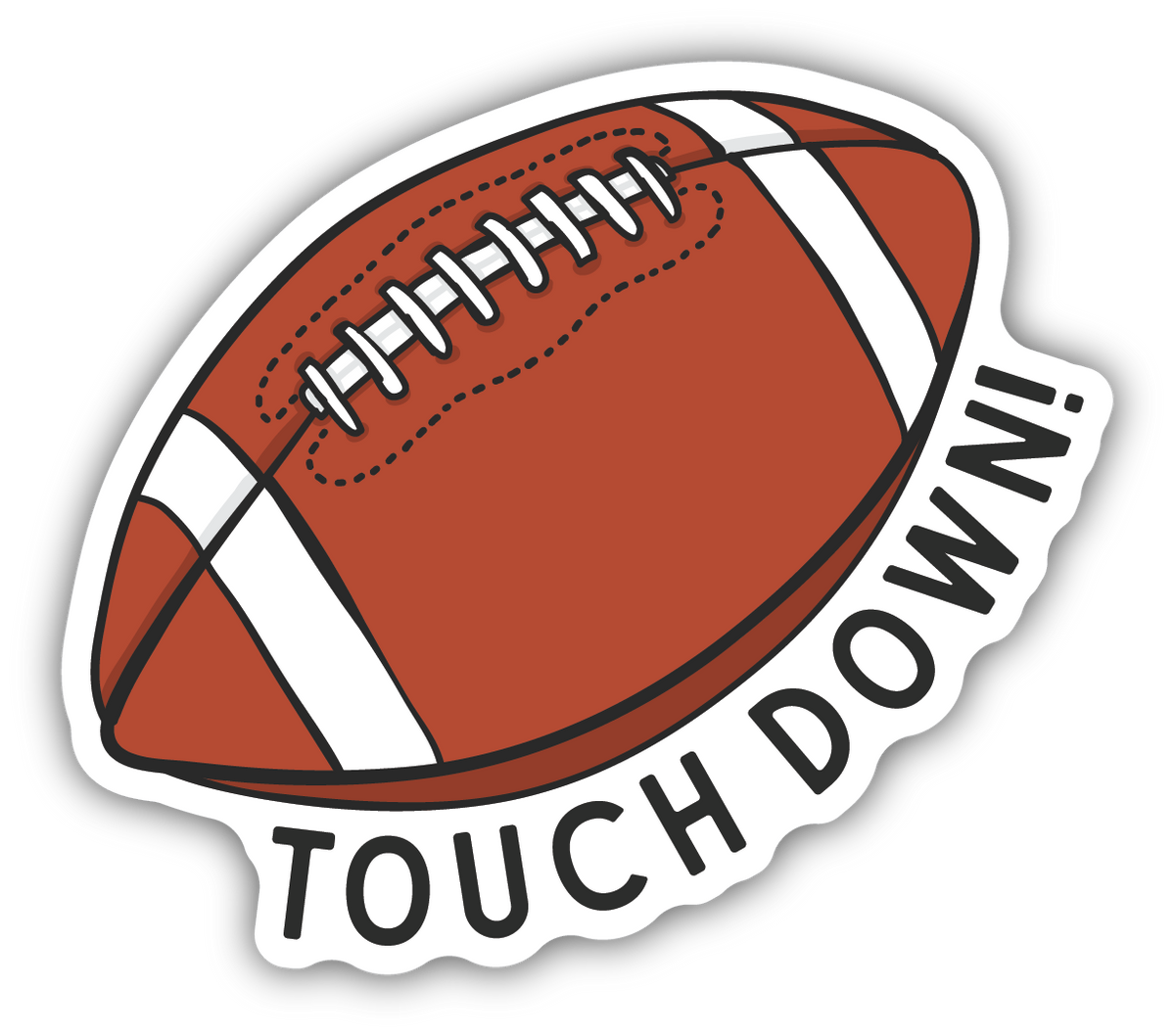 Touchdown Logo Blue Touchdown Football Decal – University Screenprint Inc