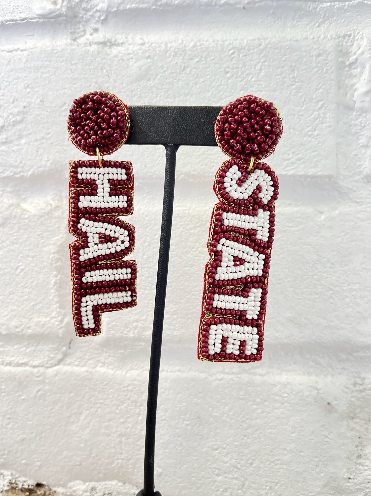 Hail State Beaded Earrings