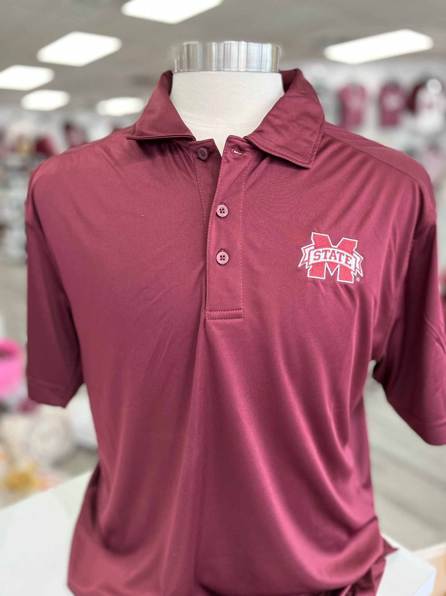 Maroon M Banner Polo