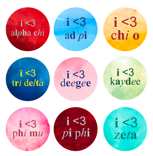 Small Sorority Text Button