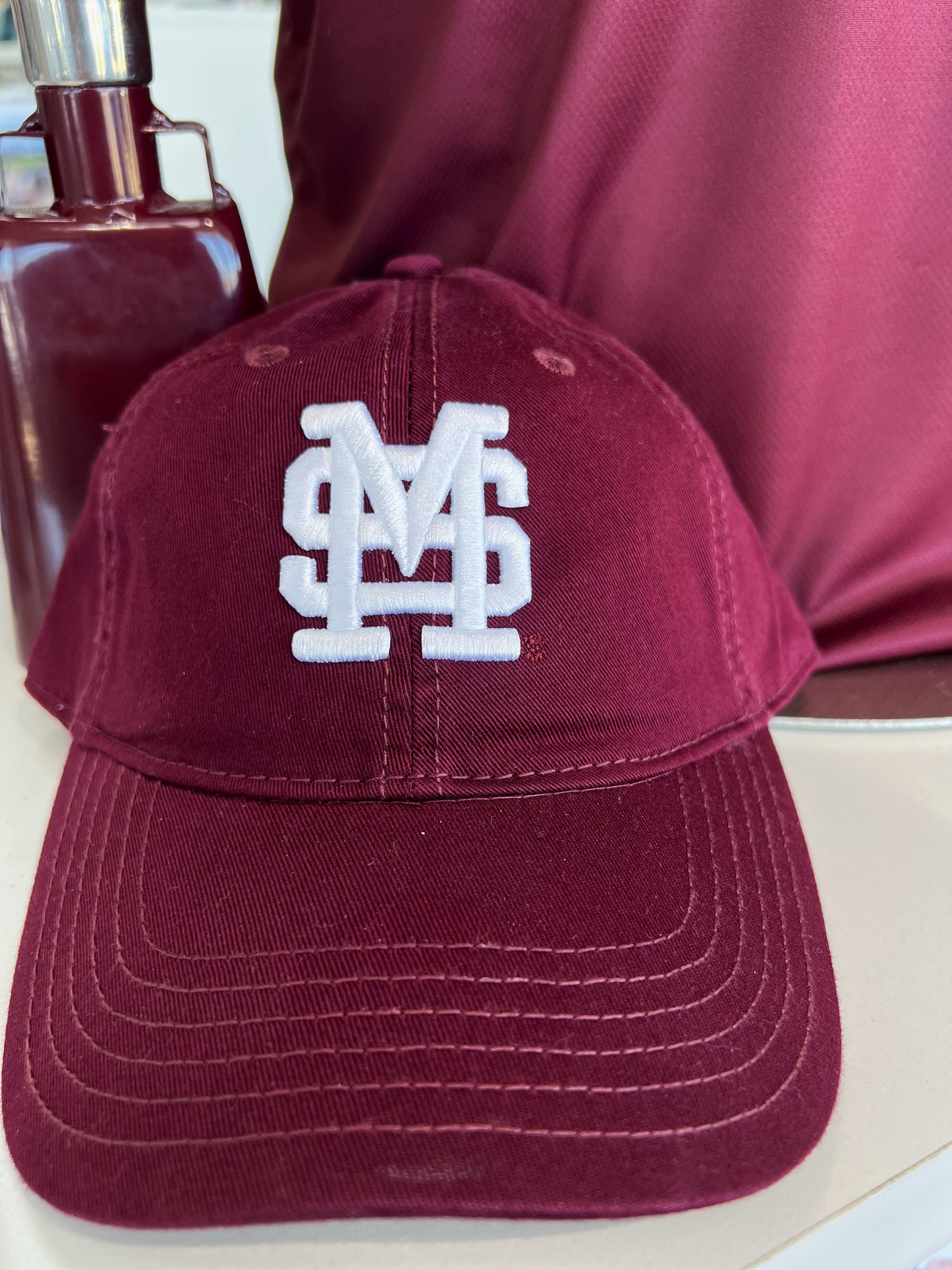 Youth Maroon M Over S Hat