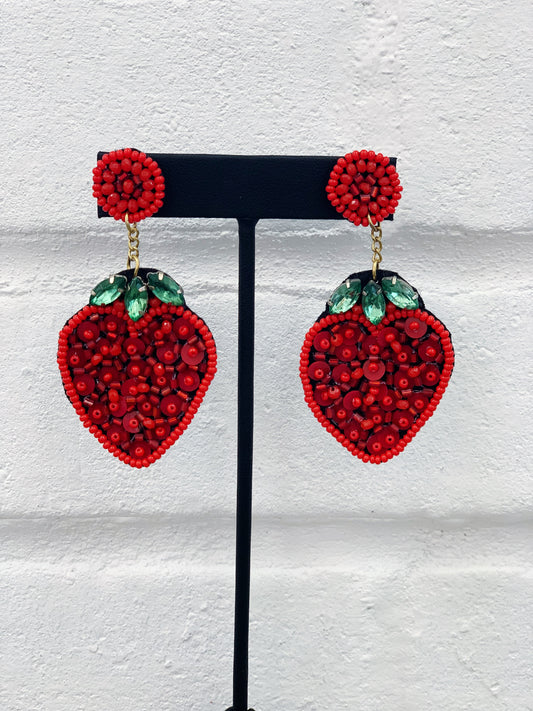 Strawberry Bead Earrings