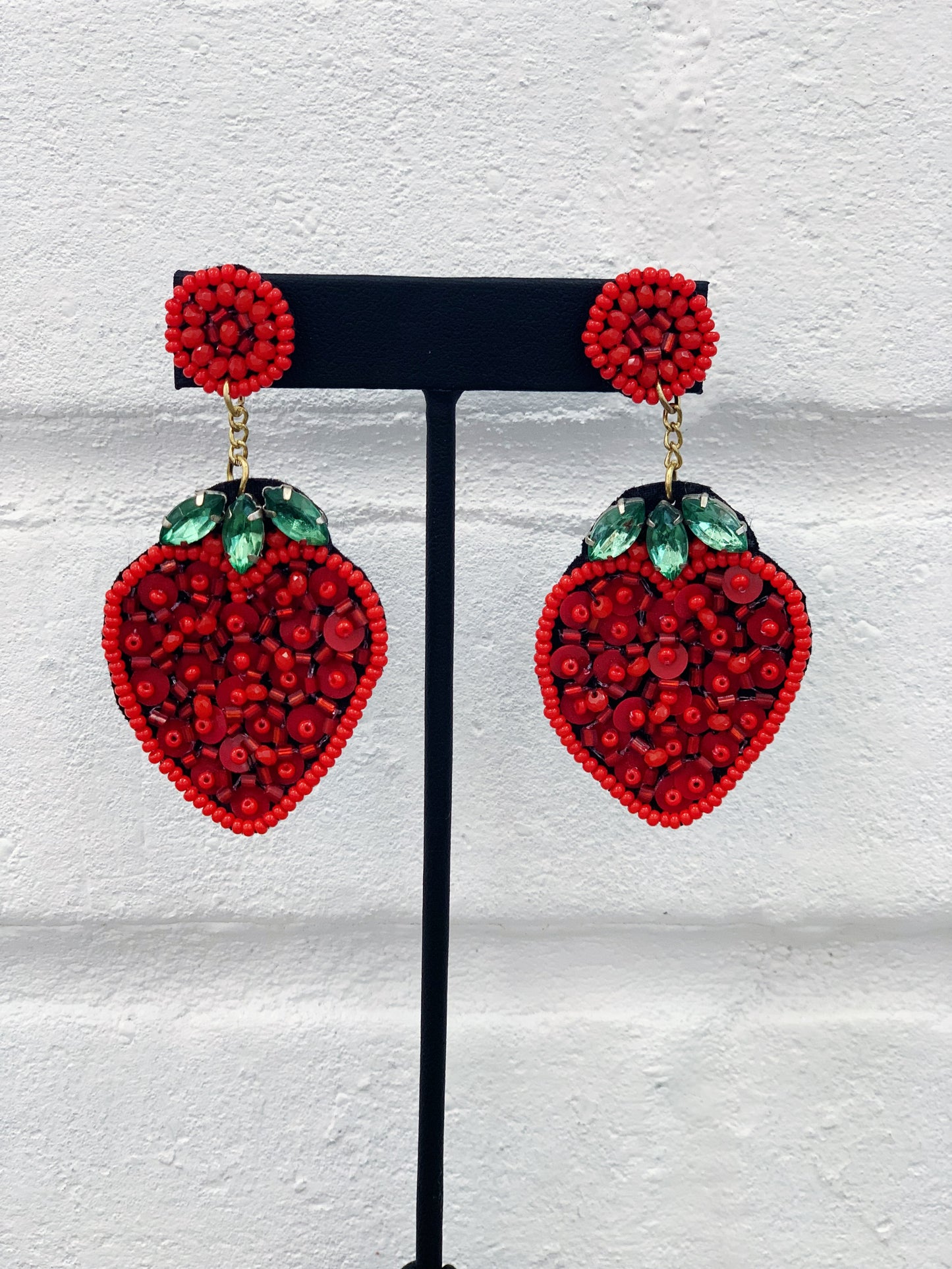 Strawberry Bead Earrings