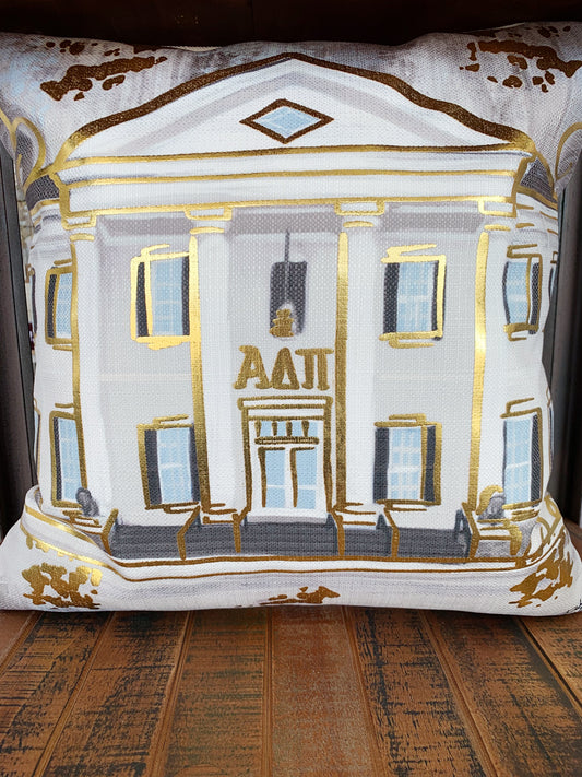 ADPi Gold Foil House Pillow