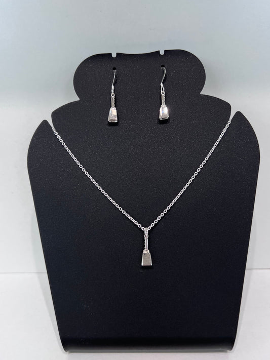Sterling Silver Cowbell Necklace