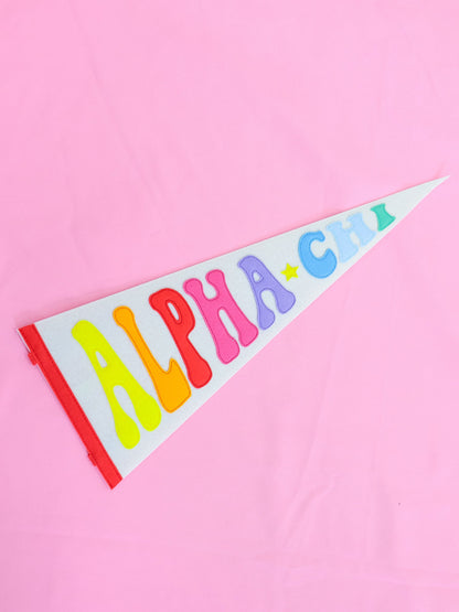 Sorority Rainbow Pennant Flags