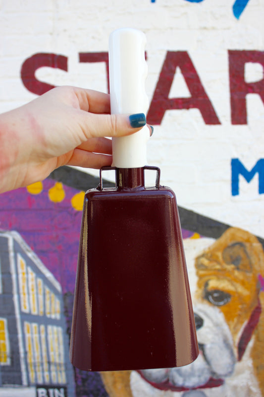 Large Maroon Cowbell