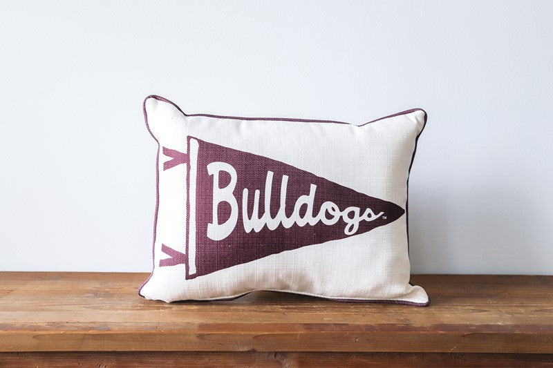 Bulldog Pennant Pillow