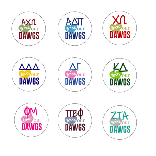 Large Sorority Colors Gameday Button