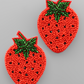 Beaded Strawberry Earrings