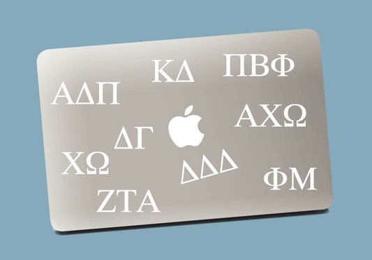 Sorority: White Letter Decals